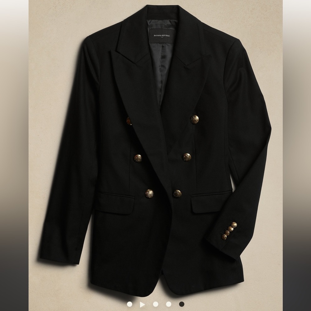 NWOT Wool Suit Set, Double breasted Blazer and Wide Leg Pant